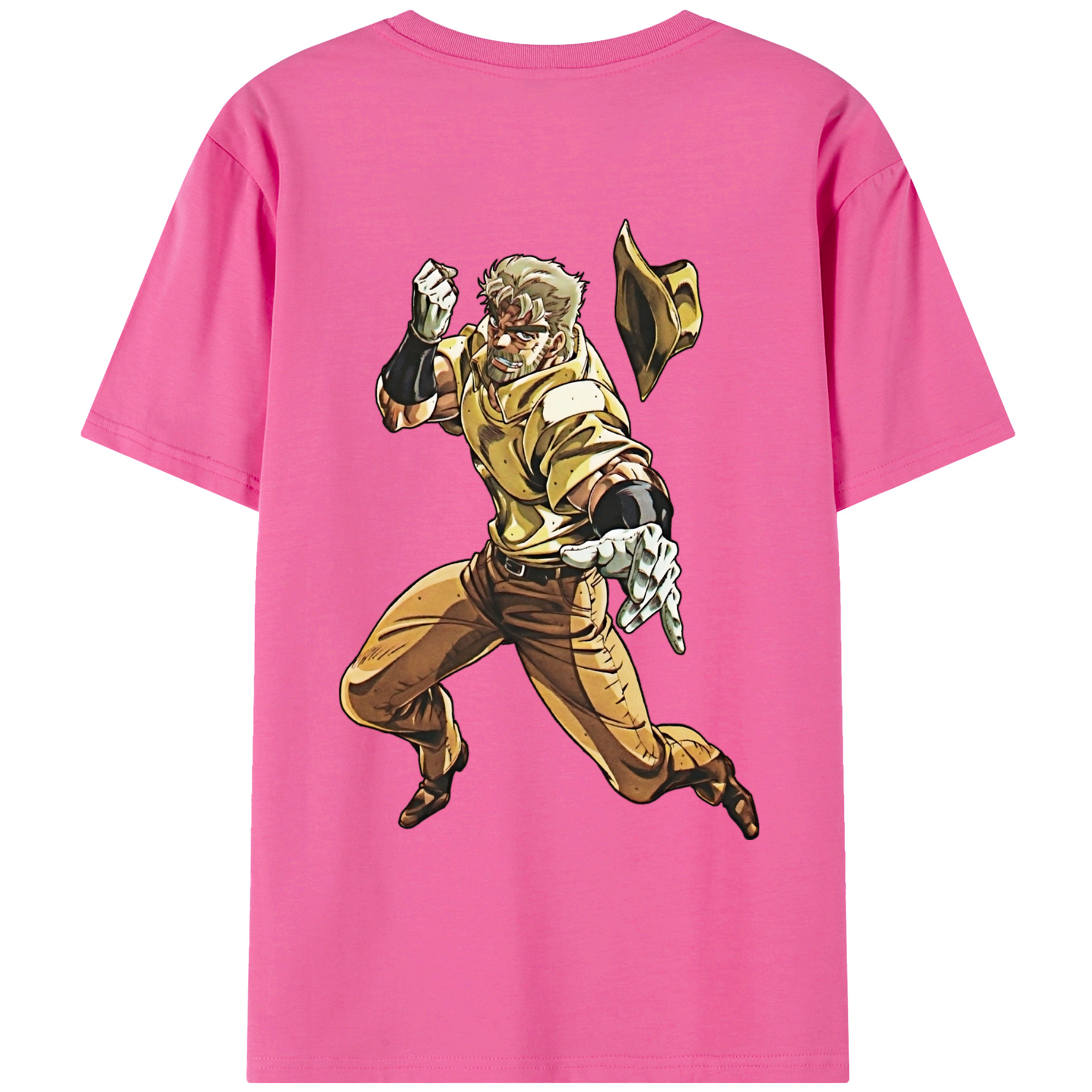 （画像用） ジョジョの奇妙な冒険 ジョセフ?ジョースター JoJo's Bizarre Adventure Joseph Joestar レディース半袖Tシャツ(バックプリント)